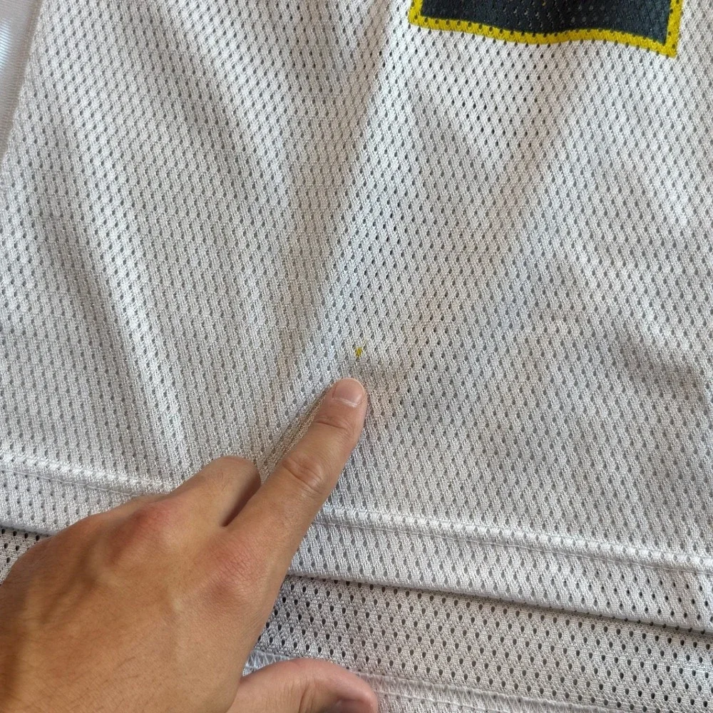 Adidas Michigan Wolverines Jersey White Blue Yellow Number 1 Mens Small Football